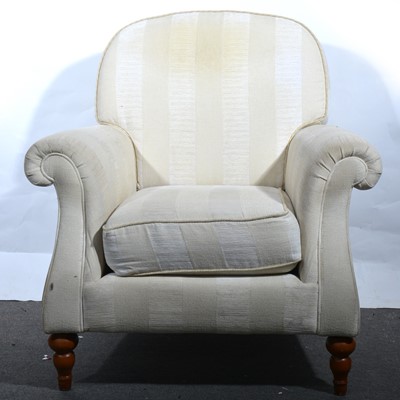 Lot 406 - A contemporary two-seater settee, and matching easy chair.