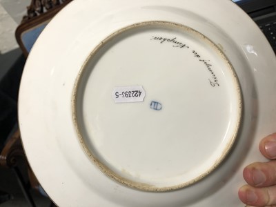 Lot 29 - Pair of Vienna cabinet plates and a Meissen cabinet plate