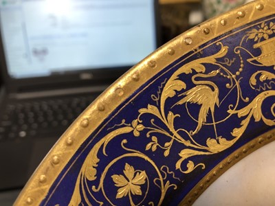 Lot 29 - Pair of Vienna cabinet plates and a Meissen cabinet plate