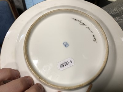 Lot 29 - Pair of Vienna cabinet plates and a Meissen cabinet plate