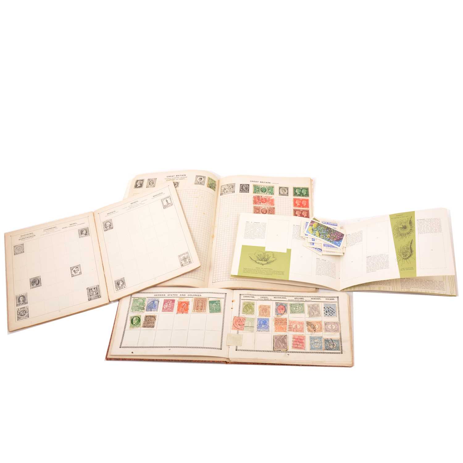 Lot 178 - Collection of loose stamps and albums, trade cards