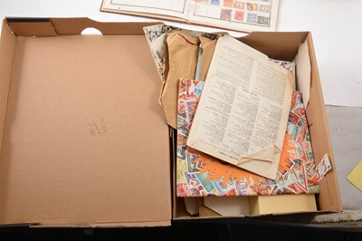 Lot 178 - Collection of loose stamps and albums, trade cards