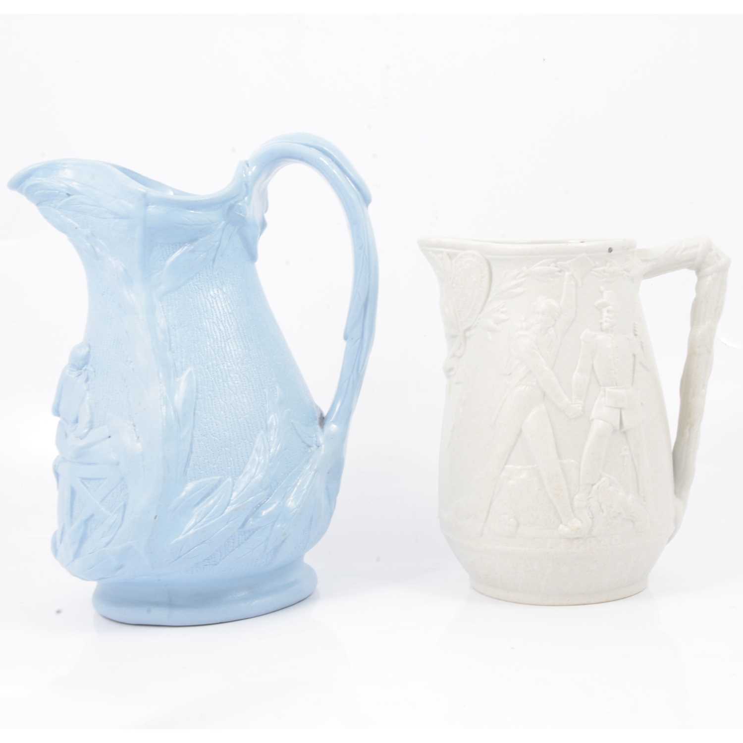 Lot 38 - Stoneware Home & Abroad jug and a Florence Nightingale jug