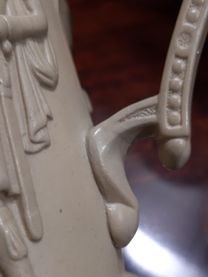 Lot 41 - Stoneware Three Soldiers jug and a Loyal Volunteers jug