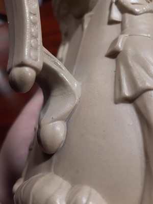 Lot 41 - Stoneware Three Soldiers jug and a Loyal Volunteers jug