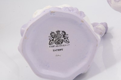 Lot 58 - Parian Naomi jug, Rebecca at the well jug, Gypsy jug and Babes in the Wood jug