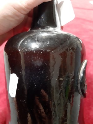 Lot 1 - George III olive green glass wine bottle