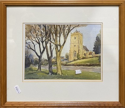 Lot 328 - Lawrence 'Lol' Spence - Stoughton, a similar scene, and another village landscape.