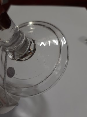 Lot 9 - 18th Century wine glass and a trumpet shaped wine glass