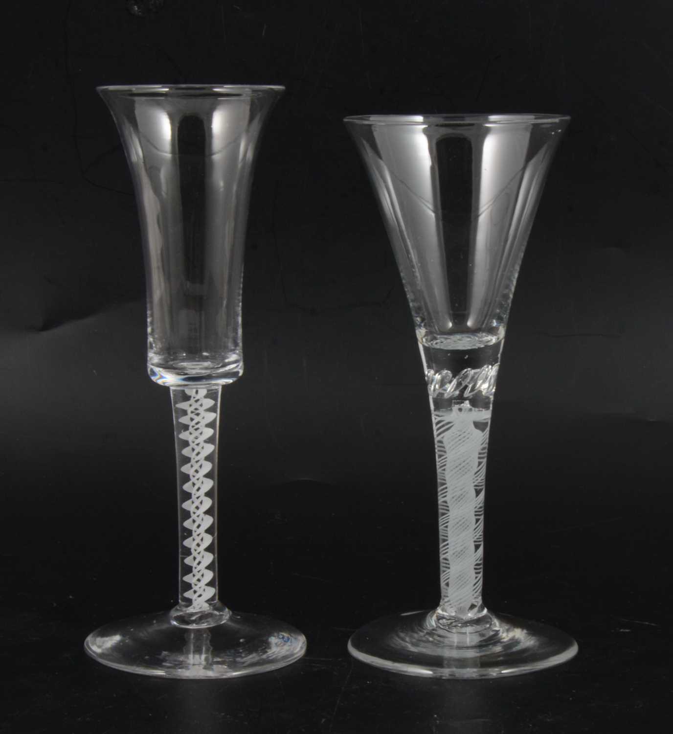 Lot 12 - Two ale flutes