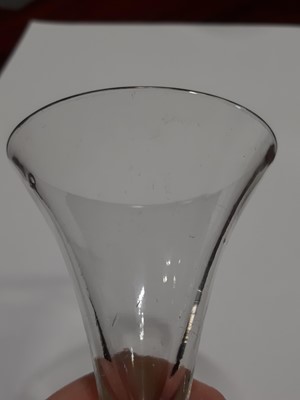 Lot 18 - Two trumpet shaped wine glasses