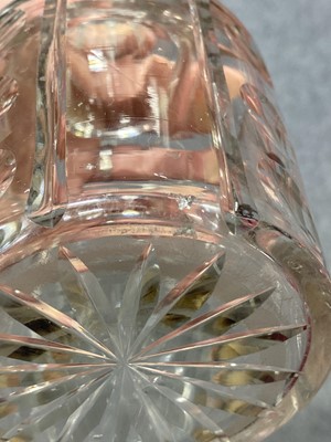 Lot 22 - Regency glass sugar box, jar and pair of creamers