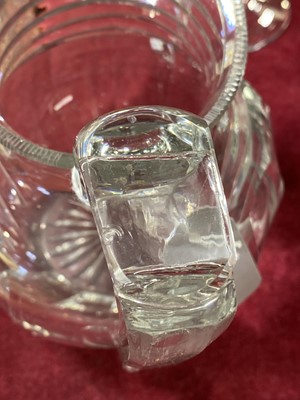 Lot 22 - Regency glass sugar box, jar and pair of creamers