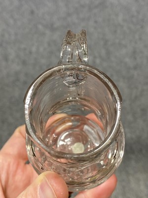 Lot 22 - Regency glass sugar box, jar and pair of creamers