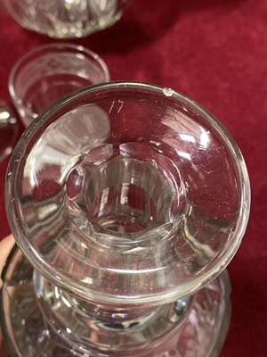 Lot 22 - Regency glass sugar box, jar and pair of creamers
