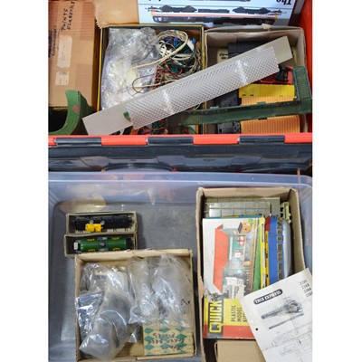 Lot 30 - A large quantity of OO and HO gauge model railway, seven boxes.