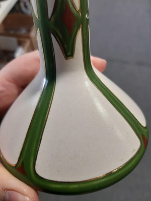 Lot 42 - Royal Worcester twin-handled vase, and a pair of Villeroy & Boch vases