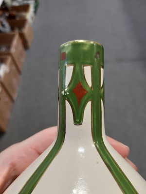 Lot 42 - Royal Worcester twin-handled vase, and a pair of Villeroy & Boch vases