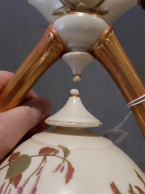 Lot 42 - Royal Worcester twin-handled vase, and a pair of Villeroy & Boch vases