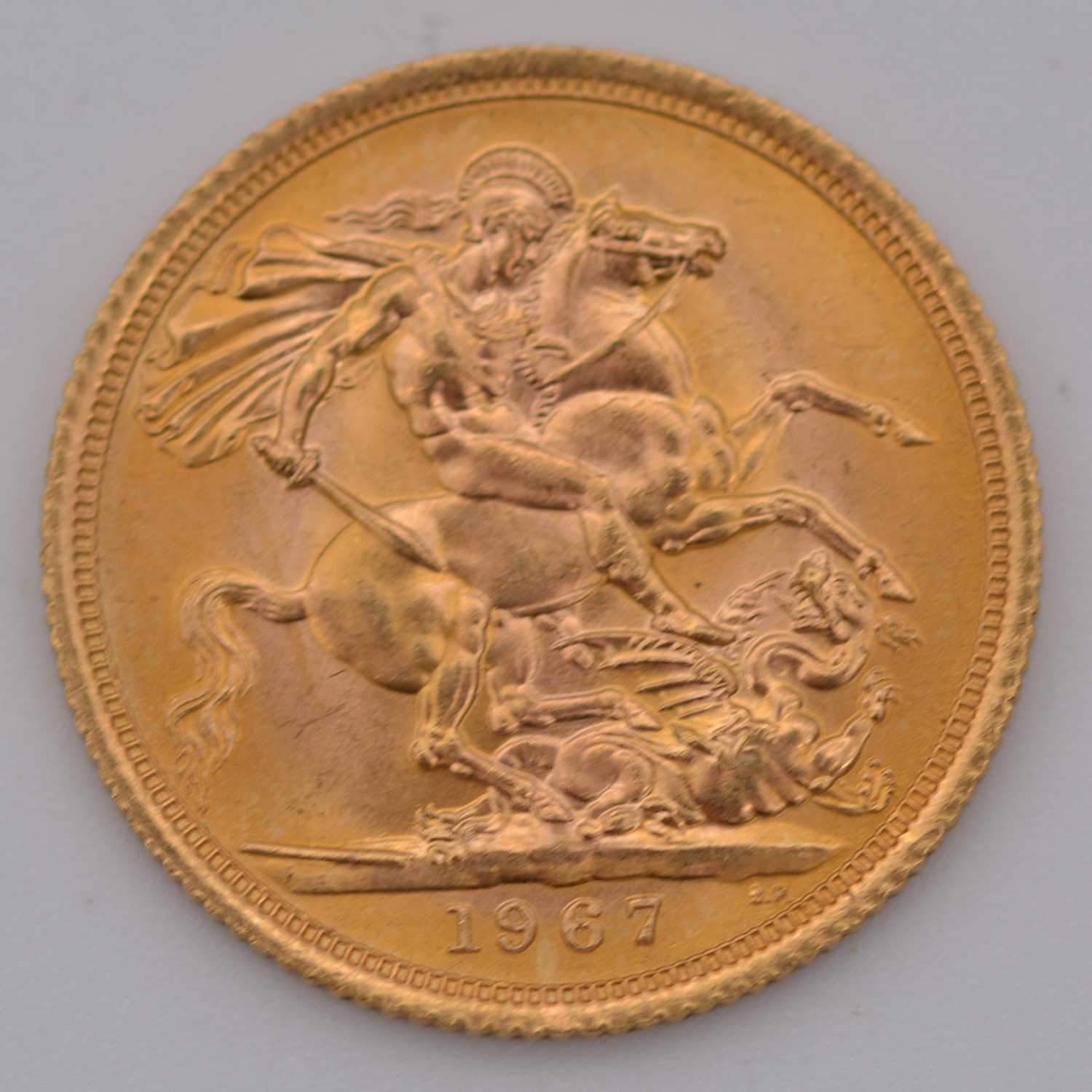 Lot 104 - A Gold Full Sovereign Elizabeth II 1967.