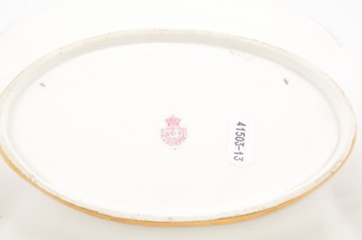 Lot 22 - Royal Worcester fruit painted oval dish, Albert Shuck, 1921