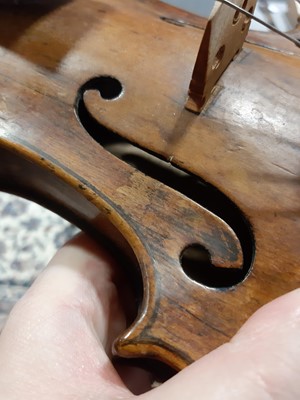 Lot 140 - A violin in case, no label, no bow.