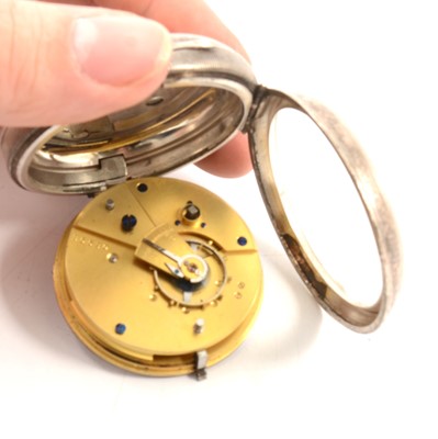 Lot 78 - Four silver cased open faced pocket watches, keywind movements
