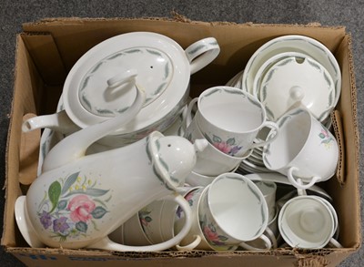 Lot 66 - Susie Cooper bone china part tea and coffee set, 'Fragrance' pattern