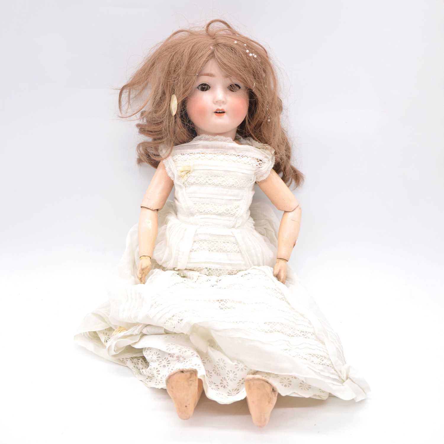 Lot 1005 - Schoenau & Hoffmeister, Germany bisque head doll, 1909 size 6