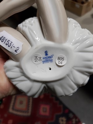 Lot 22 - Eight Lladro and Nao Ballerina figurines.