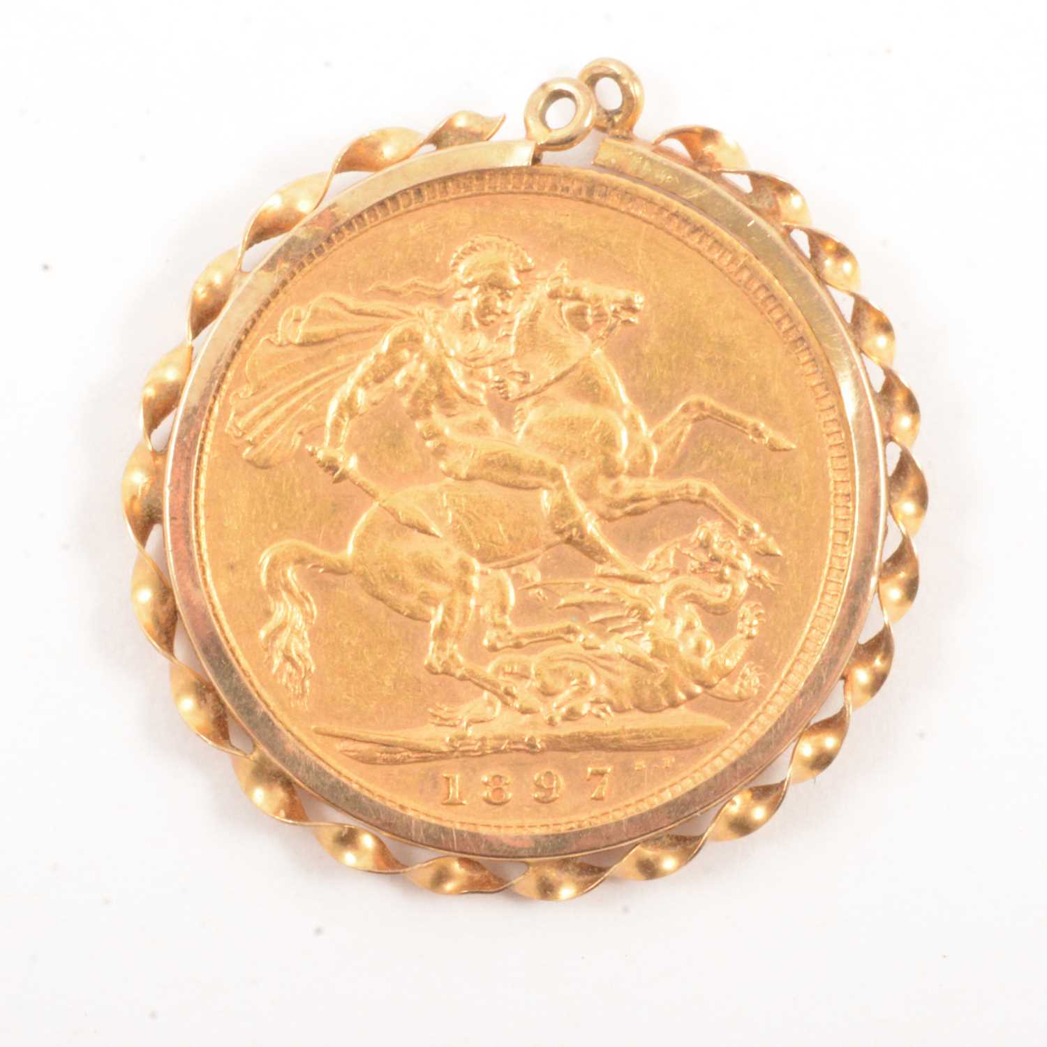 Lot 132 - A Gold Full Sovereign Coin pendant.
