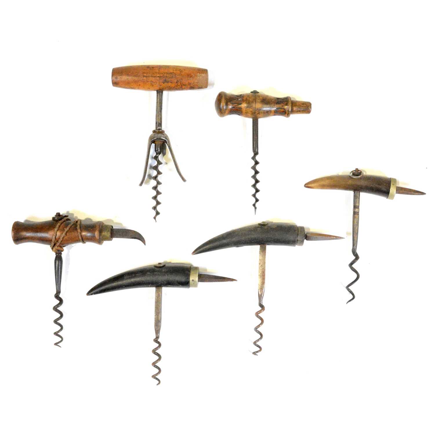 Lot 47 - Sixvarious corkscrews