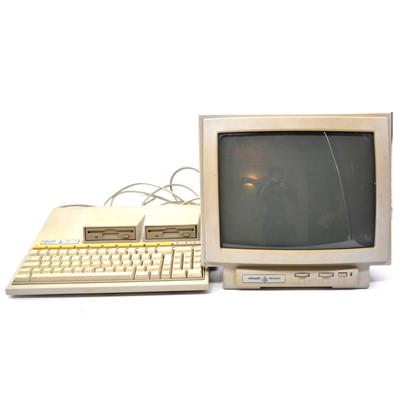 Lot 276 - Two vintage computers, including Apricot and Olivetti PC1.