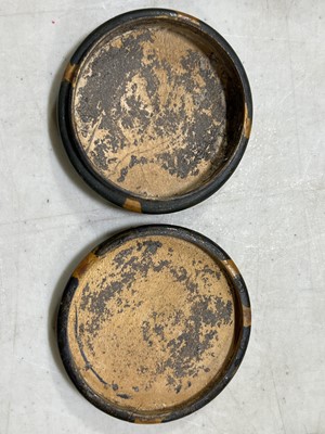 Lot 200 - Mauchline ware, a flattened circular box and cover