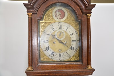Lot 531 - Oak longcase clock, James Yardley, Bishop Stortford.