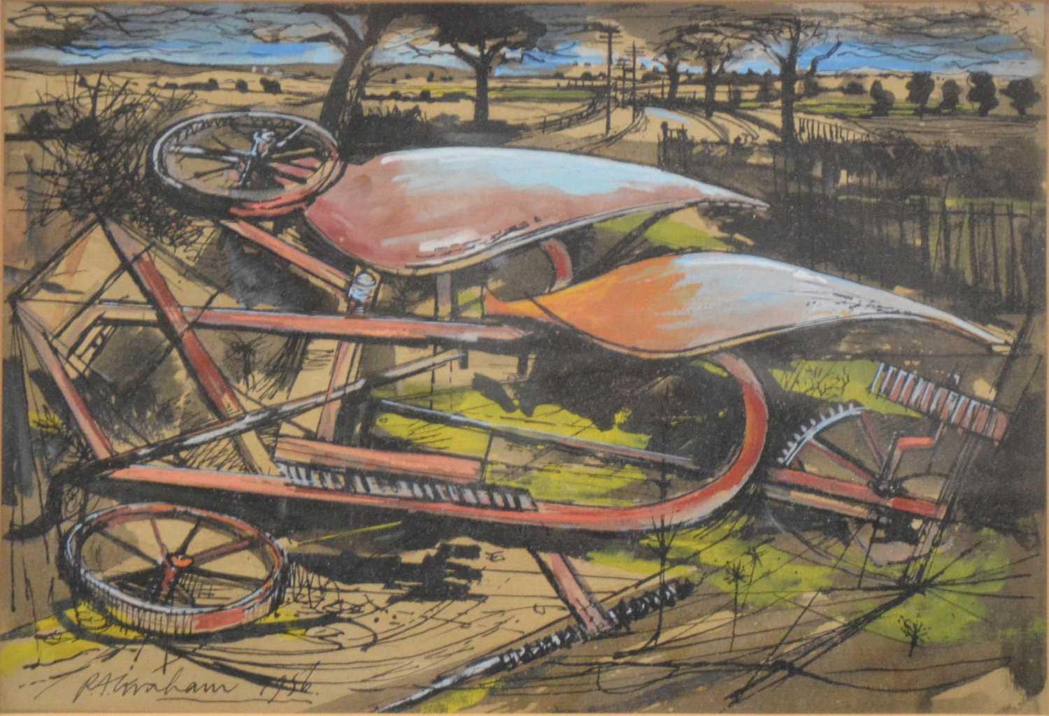 Lot 573 - Rigby Graham,  Upturned Plough at The Holt, Aylsestone, 1956