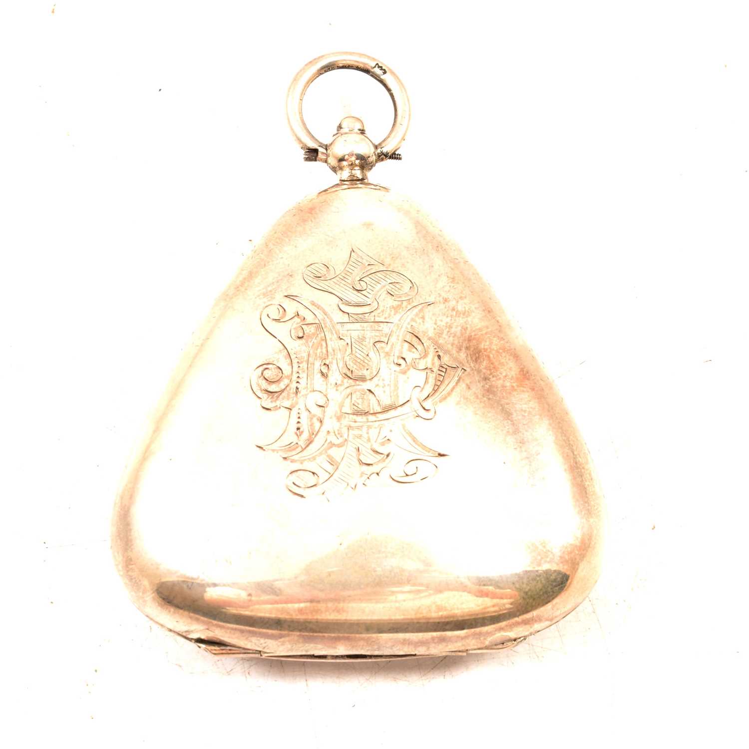 Lot 310 - Victorian silver triangular triple Sovereign coin case