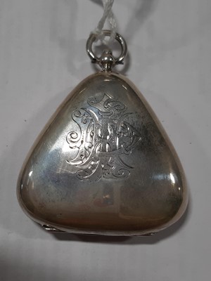 Lot 310 - Victorian silver triangular triple Sovereign coin case