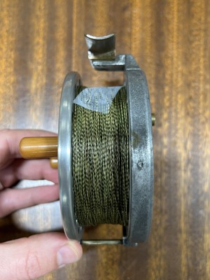 Lot 222 - Samuel Allcock & Co, a vintage double ventilated 'The Allcock Aerial' fly fishing centre pin reel