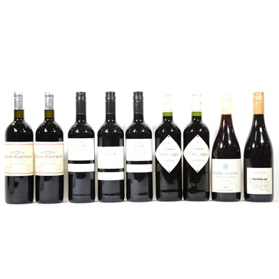 Lot 37 - Nine bottles of assorted French table wine
