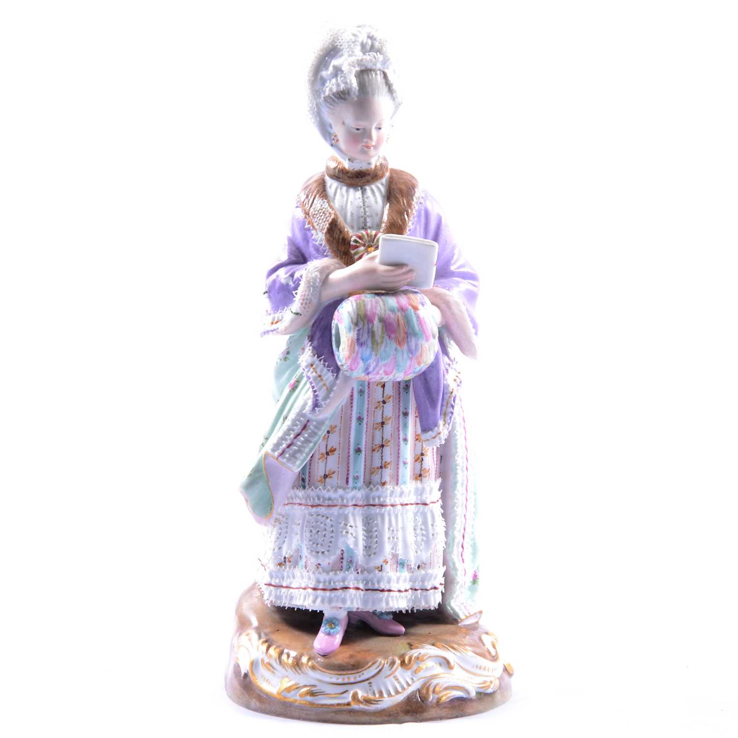 Lot 12 - Meissen porcelain figure, The Racegoers Companion, after Acier