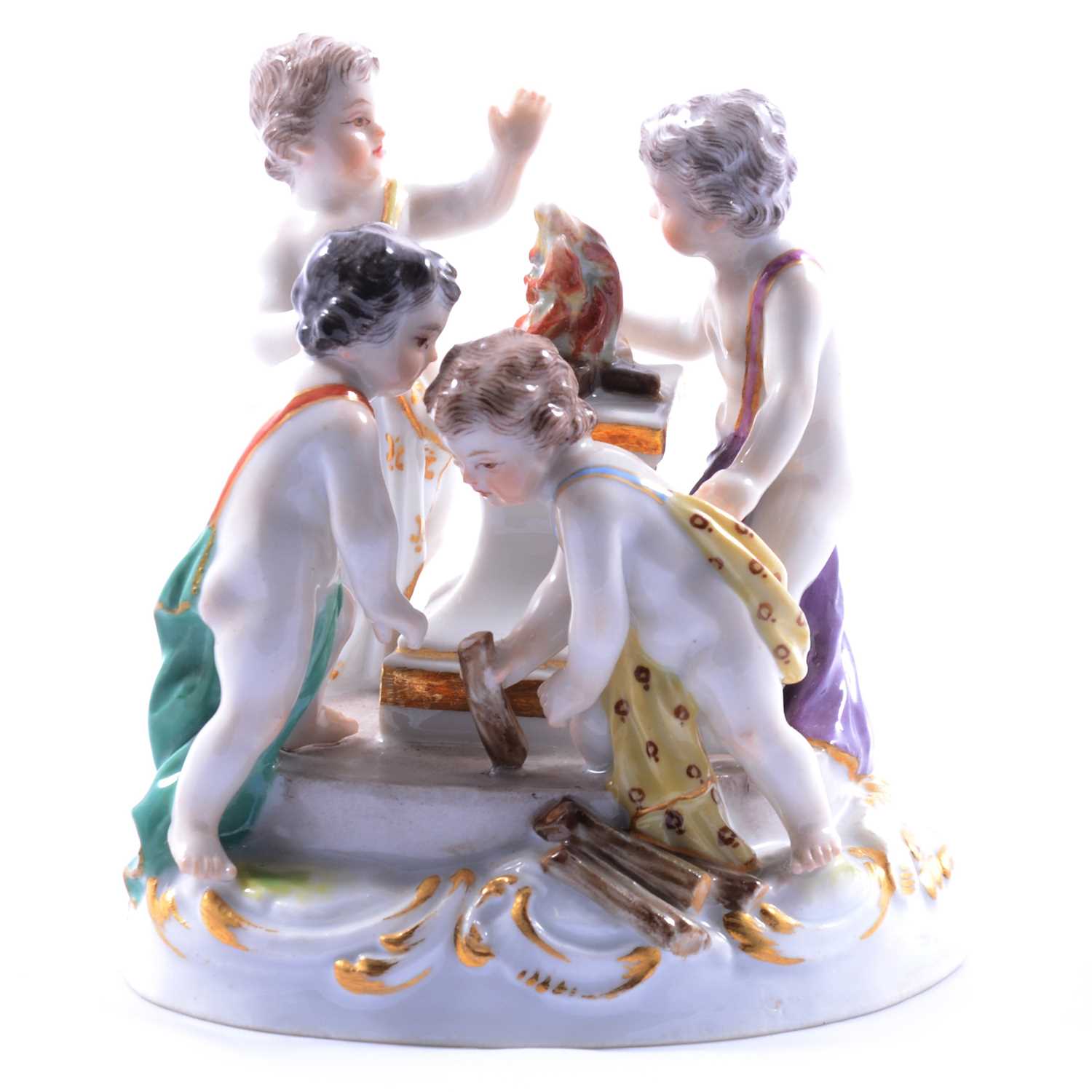 Lot 11 - Meissen porcelain group, Winter