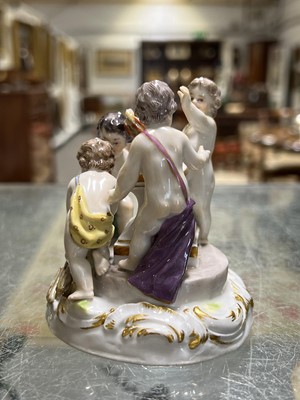 Lot 11 - Meissen porcelain group, Winter