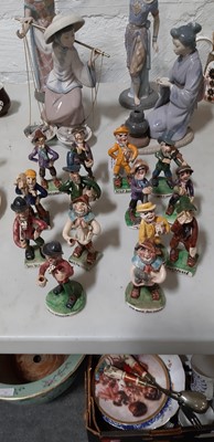 Lot 46 - Will Young for Runnaford Pottery, a collection of fourteen Widecombe Fair figures