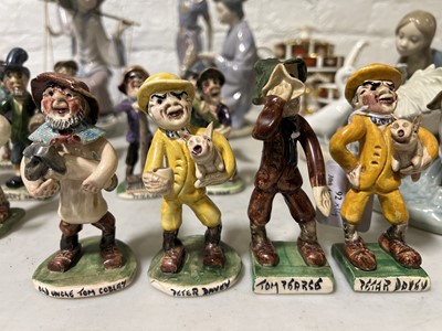 Lot 46 - Will Young for Runnaford Pottery, a collection of fourteen Widecombe Fair figures