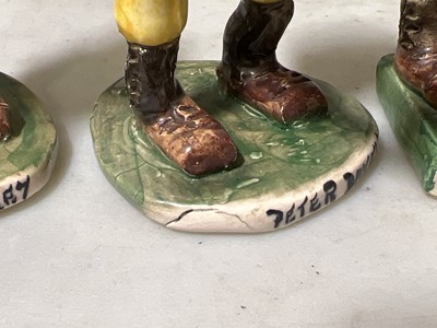 Lot 46 - Will Young for Runnaford Pottery, a collection of fourteen Widecombe Fair figures
