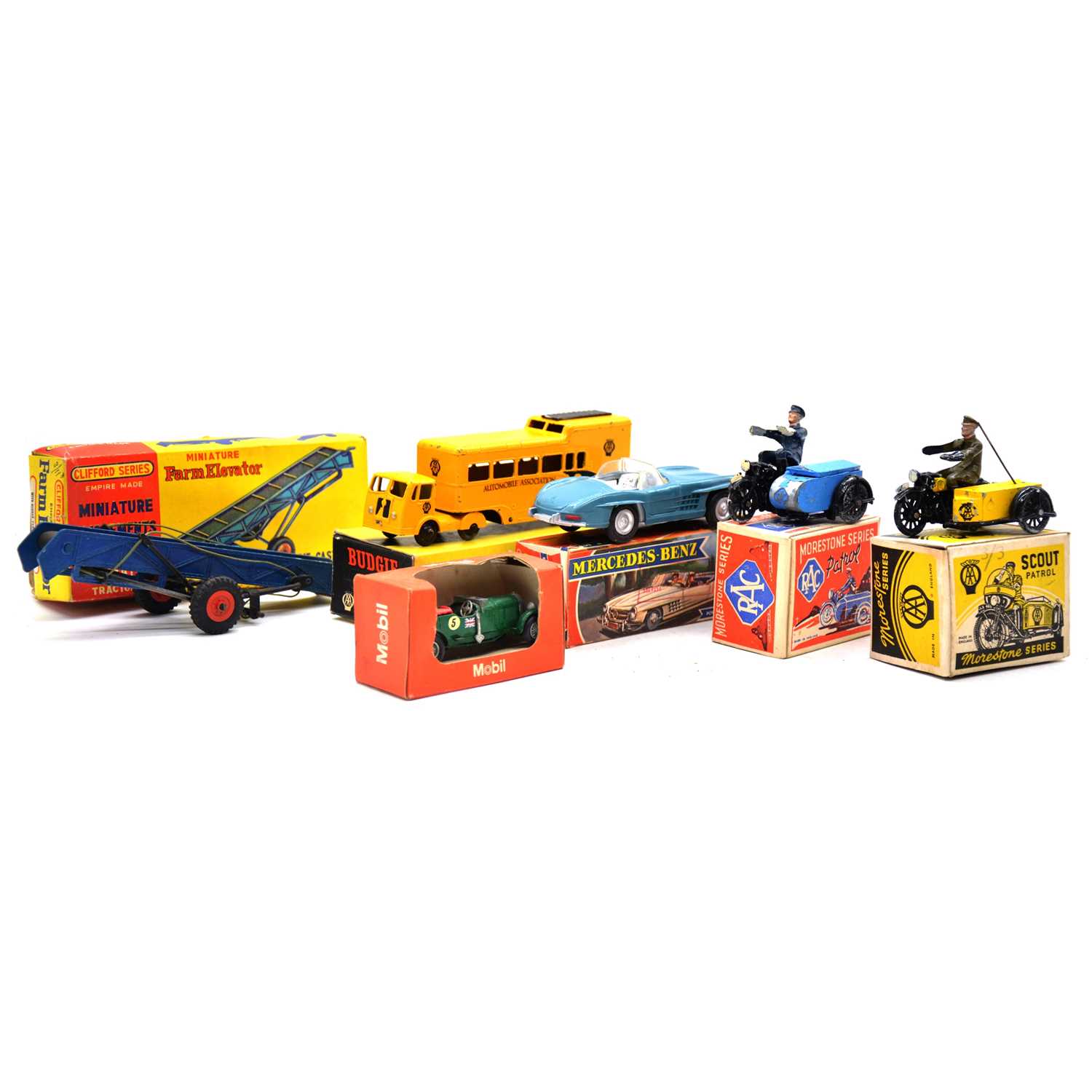 Lot 52 - Six die-cast model vehicles, including Morestone, Clifford, Budgie and others