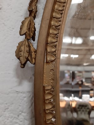 Lot 36 - Early 19th century needlework panel in a gilt frame, mirror, and a brass and onyx candelabra