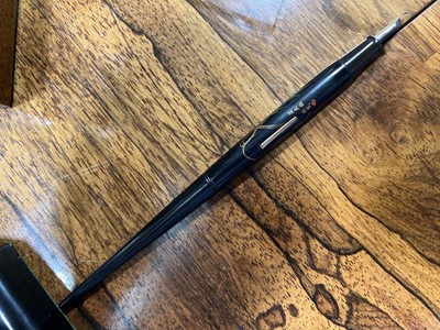 Lot 62 - Dunhill Namiki fountain pen on square form desk stand, with paperwork