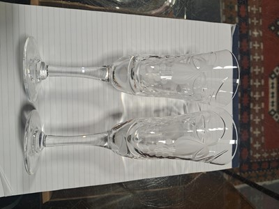 Lot 62 - Royal Brierley Crystal glassware, Ronald Stennett Wilson Wedgwood decanter, boxed plated dish